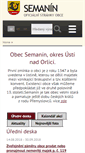 Mobile Screenshot of obecsemanin.cz